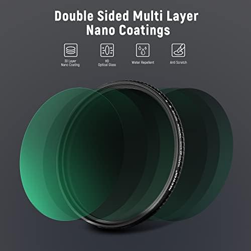 Neewer 40.5mm varijabla ND filter ND8-ND128 Filter objektiva za kameru Ne X Cross Neutralno gustoća ultra-tanka