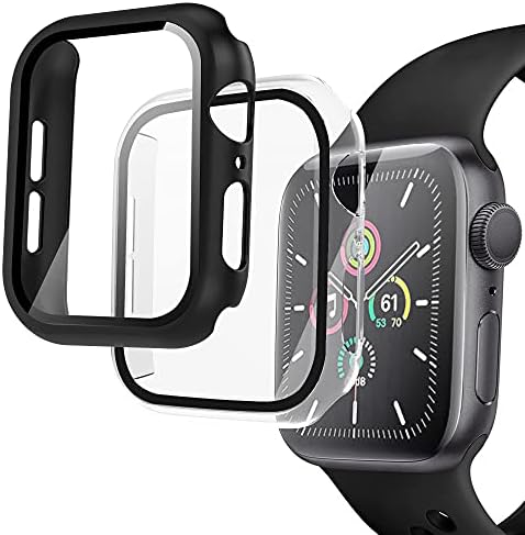 Arae Stretchy Watch Band [crna] + Case za sat [2 pakete] Kompatibilan je za Apple Watch seriju 6 5