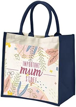 Bang Tidy Odjeća Majčin dan pokloni za mamu-pamučna Juta torba za rame, torbe za višekratnu upotrebu za kupovinu