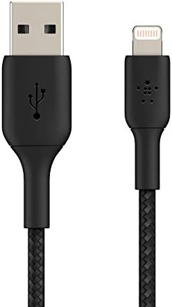Belkin 24W Dual Port USB zidni punjač - Pleteni munjački kabel - iPhone punjač Brzi punjenje - USB punjač