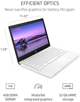 HP Chromebook 11-inčni Laptop-trajanje baterije do 15 sati-MediaTek - MT8183 - 4 GB RAM - 32