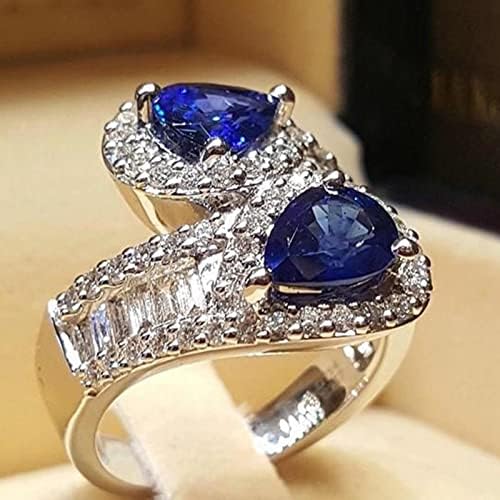 Ženska prstena za angažman za angažmane sječe s vodenim nakitom ručno izrađenim luksuznim prstenovima