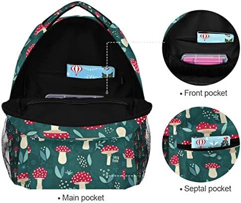Amanita gljive bešavni uzorak dizajn laptop ruksak za laptop 16 inčni veliki ruksak za žene muškarci,