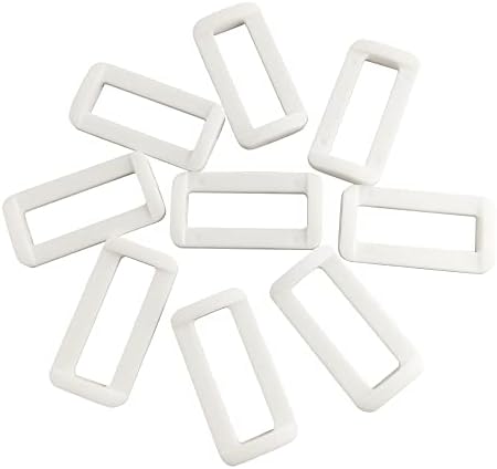 Bijeli pravokutnik plastični DEE prsten D Webbing remen za kaiš sortemola 50pcs 3/4 , 1, 1-1 / 2 , 2
