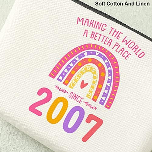 Čineći svijet boljim mjestom od 2007 torba za šminkanje Boho Rainbow kozmetička torba ukrasi za 16.
