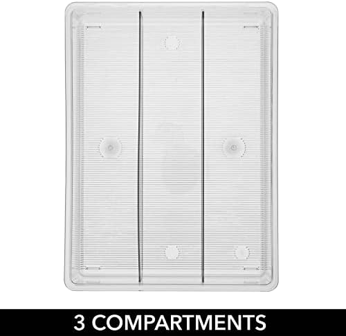 Mdesign Plastic 3-Section Compact In-ladica pribor za čuvanje Organizator ladica za kuhinju, ostava; držač