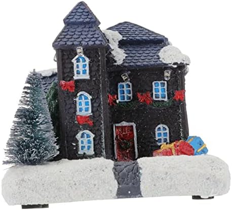 OSALADI 1pc Glowing Little House rođenja Ornamenti minijaturna kuća minijaturni pokloni osvijetliti
