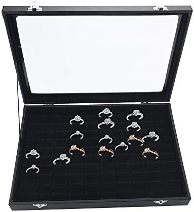 Kutija sa držačem poklopca Showcase nakit prsten za prsten za prsten za ležište za skladištenje domaćina