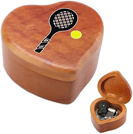 Tenis Ball Wood Music Box Vintage Musical Box Poklon za božićni rođendan Valentinovo
