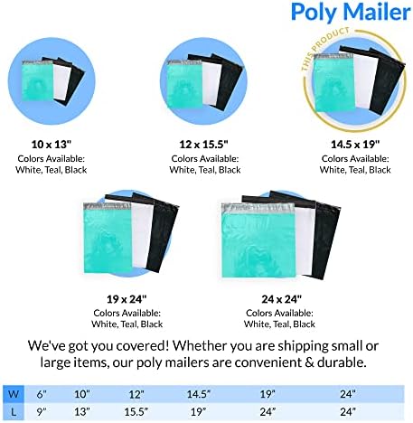Reli. 14.5x19 Poly Mailer, teal | Bulk isporuke vrećice za odjeću | Mailer torbe za otpremu, mali