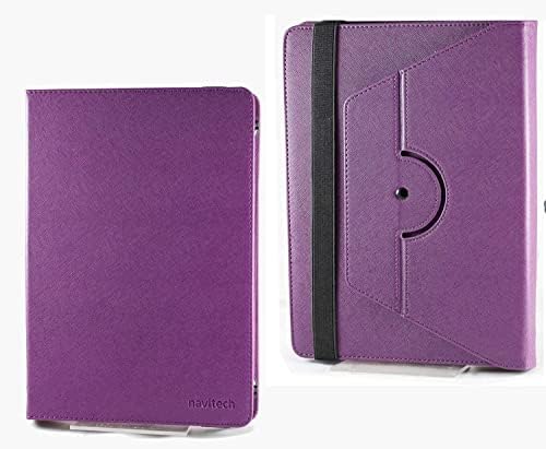 Navitech Purple Case sa 360 rotacijskim stalkom i stylusom kompatibilan je s TESTEL tabletom 10 inča