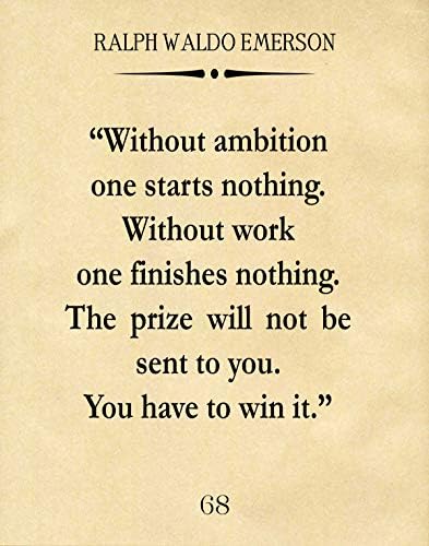 Ralph Waldo Emerson citira ambicija Citat Poslovni citat, crna ploča crna)
