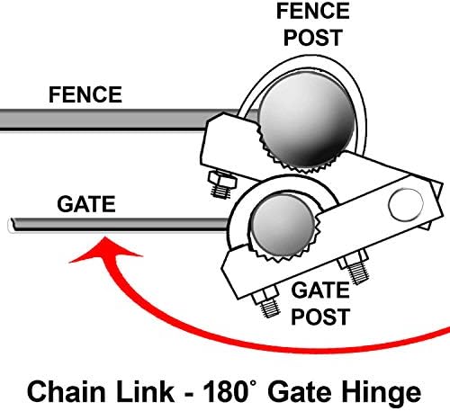 Lančana veza ograda 180 stepeni komercijalni šarki za komercijalne kapije - za 4 Vanjski prečnik kapije /