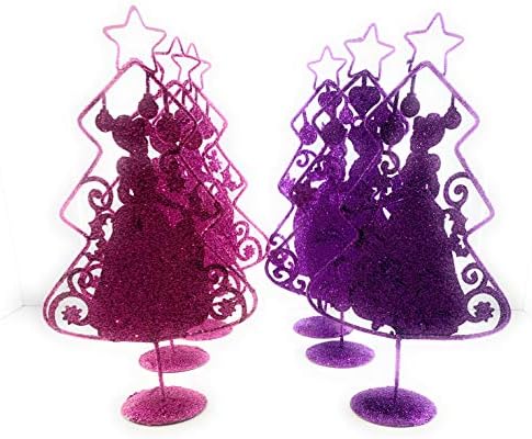 Termički setovi Disney Princess Metal Glitter Xmas Tree 10 6 pakovanja - 3 ružičaste i 3 ljubičaste