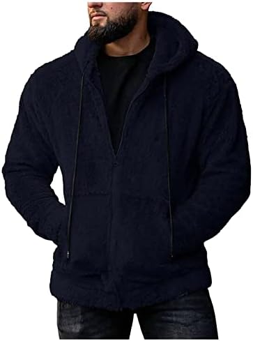 ADSSDQ Zip up hoodie muškarci, kaputi na plaži muškarci dugih rukava zima plus veličina modna ugrađena jakna puna