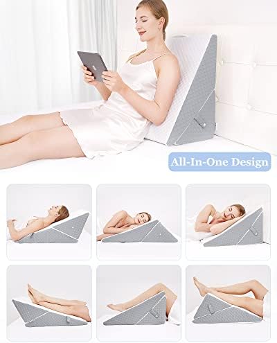 FORIAS 9 & 12 inčni posteljini jastuk za podesivi krevet sa 8 jastukom za podizanje nogu za oticanje