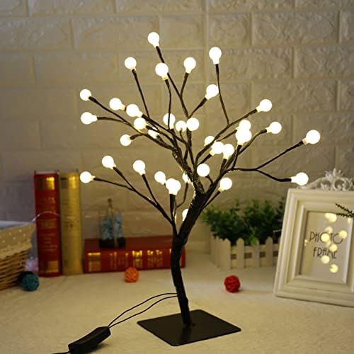 Edearkar LED Ball Tree Light 36 LED noćna lagana kugla oblika umjetna stolna stablo USB Noćna