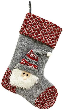 Xios Božićni ukras Zimski praznici ukrasi stare čarape Veliki poklon Božićni čovjek Božićne crvene torbe sive