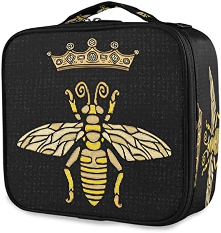 MNSRUU ženska torba za šminkanje Zlatna kruna pčelinja torba za šminkanje Organizator putna kozmetička