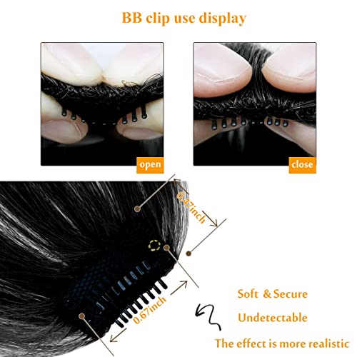 Vingab Air Bangs Clip in Bangs sintetičke ekstenzije za kosu nevidljive prednje frizure za žene svakodnevno