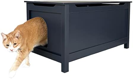 Parker Designer Catbox kućište za mačke, skriveni namještaj za kućne ljubimce otporan na pse sa poklopcem, elegantan