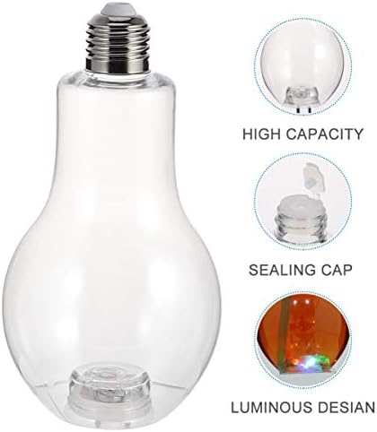 Boce u obliku žarulja valiclud sa slamnim plastičnim staklenim čašicama 500ml- 10pcs