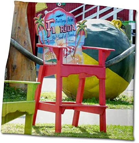3drose HLUENE HUMOR - Crvena plava turistička stolica - ručnici