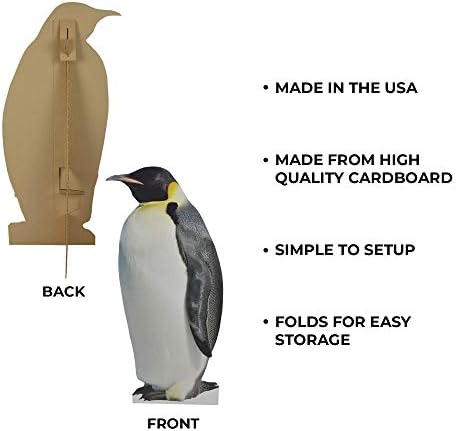 LifeSize Penguin Kartonska reza | Zabavni ukras savršen za prikaz na zabavama, događajima ili u vašoj