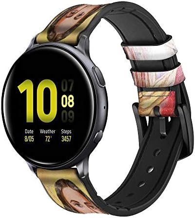 CA0100 Isusov kožni i silikonski pametni satovi za Samsung Galaxy Watch, Watch3 Active, Active2,