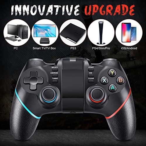 Vbepos Mobile Game Controller, Upgrade 2.4 G & Bluetooth Wireless Gamepad za iPhone / Android / PC Windows