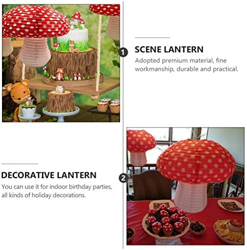 Partykindom od gljive Oblik lampiona Dekorativni viseći zabavu lampiona Lantern Lanterns za rođendan