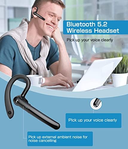 Jassco Bluetooth slušalice, V5.2 Bežični bluetooth slušalica za slušalice sa aktivnim otkazivanjem