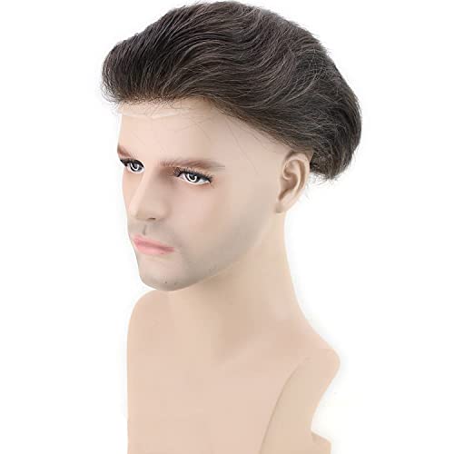 Voloria muška frizura prava Francuska čipka za zamjenu ljudske kose za muškarce perika tanka koža