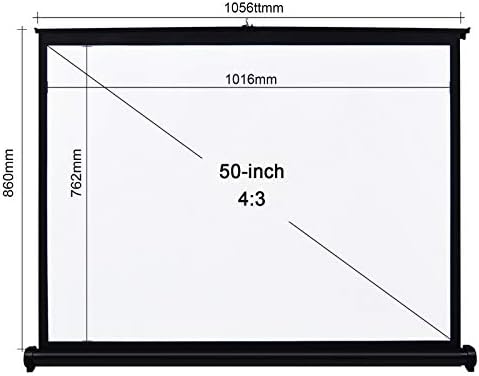 N / A 50-inčni ekran projektora 4: 3 Priručnik za projekciju za projekciju za tablicu Povucite