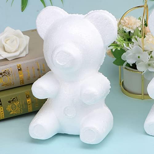 Nuobesty Model Sets Flower Bear Foam medvjeda od 25cm Bijela zanatska medvjeda polistirenska pjena za majke
