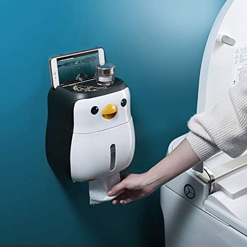 ZXDSFC Slatka pingvin papirnati spremnik toaletni papir Držač zidna tkiva kutija na zidu zidna tkiva