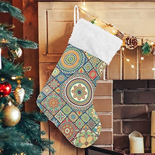 Domikeing Mandala Božićne čarape Klasične velike čarape personalizirane Xmas ukrase za čarape za