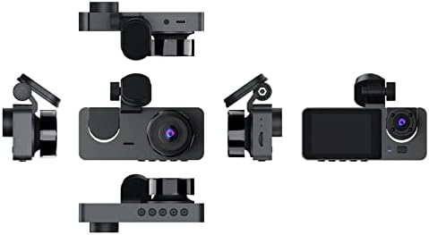 Smart Dash Camera, 1080p HD crtica za automobil, 3-kanalni prednji i stražnji dio, 170 ° +