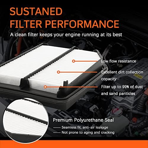 Filter za vazduh motora Kompatibilan je sa Honda Accord, a ne za hibridni motor i 3,5 litre, Acura TLX,
