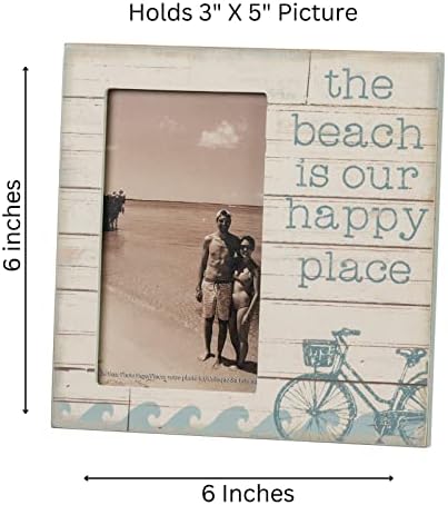 Poklon set tematskog plaže uključuje: Plaža je naše srećno mjesto okvir, prikupljanje držača za