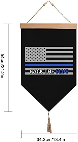 Nudquio nazad plavu policijsku liniju Zastava pamučna posteljina viseća Zastava zidni znak slika za uređenje