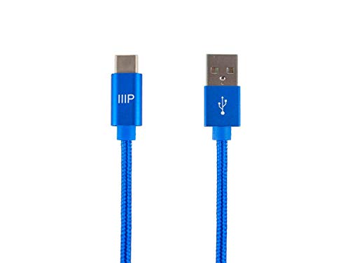 Monoprice USB 2.0 Tip-C za unos - naboj i sinkronizirani najlonski pleteni kabel - 3 metra -