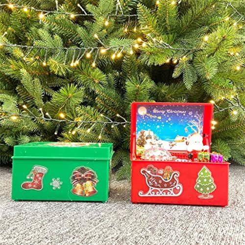 Xbwei Božićni stil Music Box Beautiful Creative Santa Claus Decor LED muzička kutija za zabavu