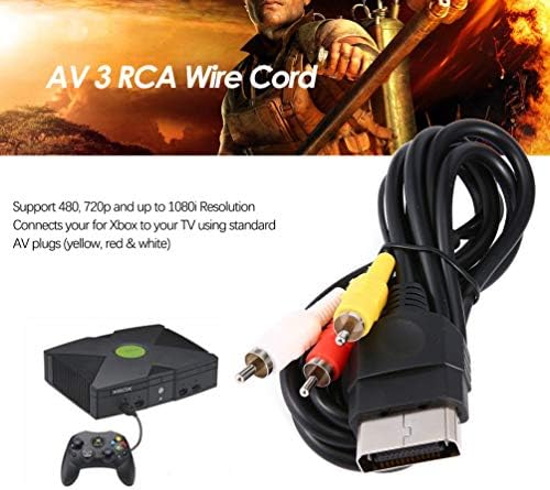 Audio Video kompozitni kabl AV 3 RCA žičani kabl za Xbox Original Classic Black