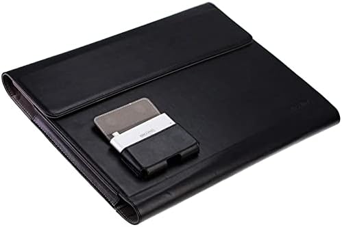 Bronel crna kožna futrola za kožu - kompatibilan sa Microsoftovim površinskim laptopom 4 15