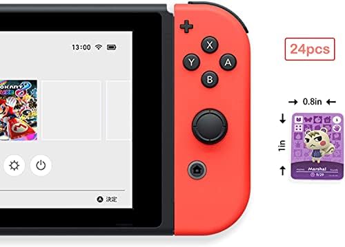 SHUYU 24 komada Mini NFC kartica za igru, sa kristalnim kućištem, kompatibilna sa Animal Crossing