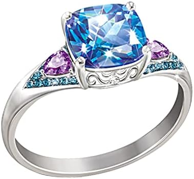 2023 NOVO Svijetli dijamantni prsten Plue plavi kamen nakit modni nakit angažirani prsten za žene