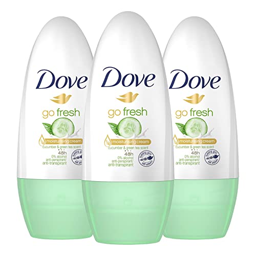 Dove Go Svježi krastavac Roll-on Anti-znojeni dezodorans 50 ml - paket od 3