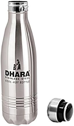 Kuber Industries Dhara09 termofor za toplu i hladnu vodu od nerđajućeg čelika, 500 ml, srebro