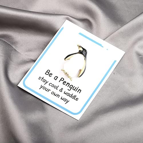 Gzrlyf Penguin broš igla sa karticom za poruke Penguin nakit budi Pingvin ostanite hladni i Gegajte svoj način